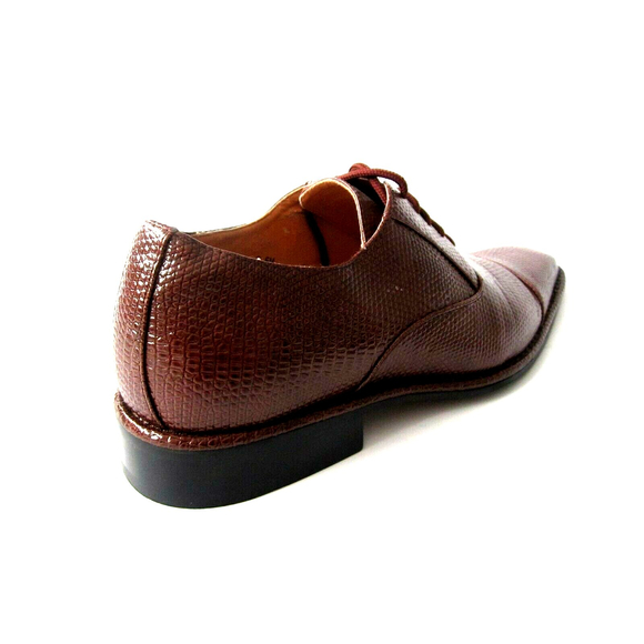 LUCIO RICCI "OXFORD"  DRESS CASUAL MEN SHOES BROWN LEATHER SIZE 8.5 M - Picture 8 of 12